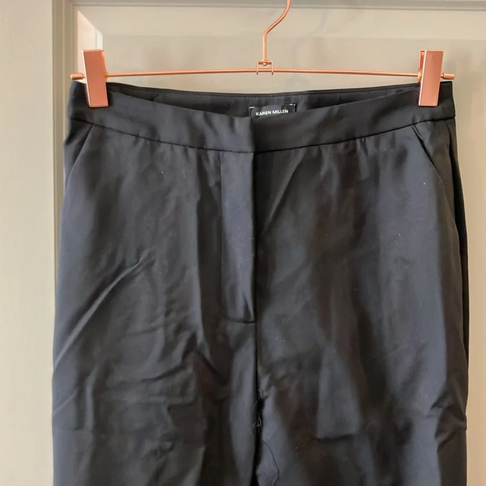 NWT Karen Millen Essential Techno Woven Trouser Black size 4 - Picture 4 of 8